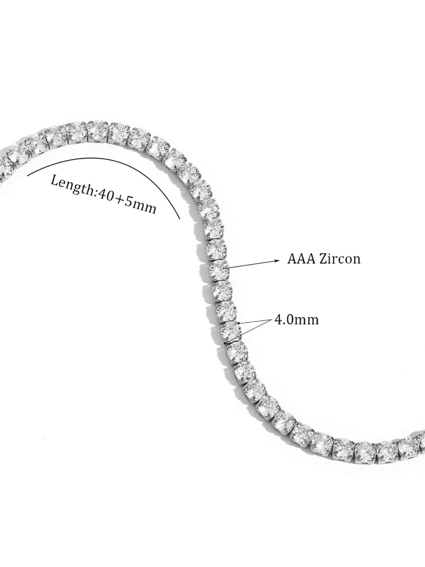 Classic Diamond Tennis Necklace