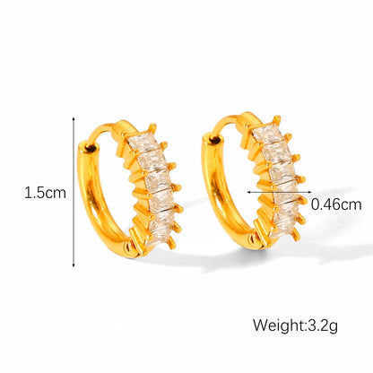 Zirconia Hoop Earrings