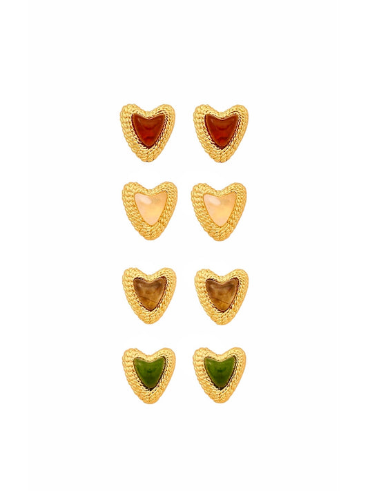 Golden Heart Earrings