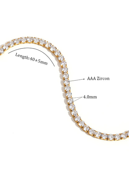 Classic Diamond Tennis Necklace