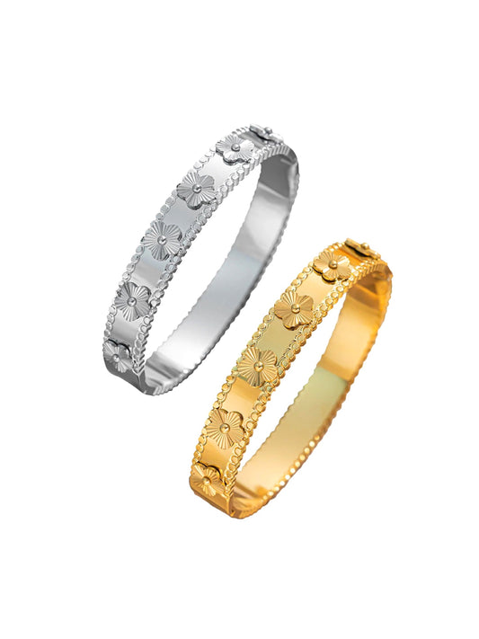 Emily Flower Bangle Bracelet