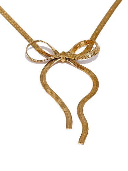 Collier Gold Bow